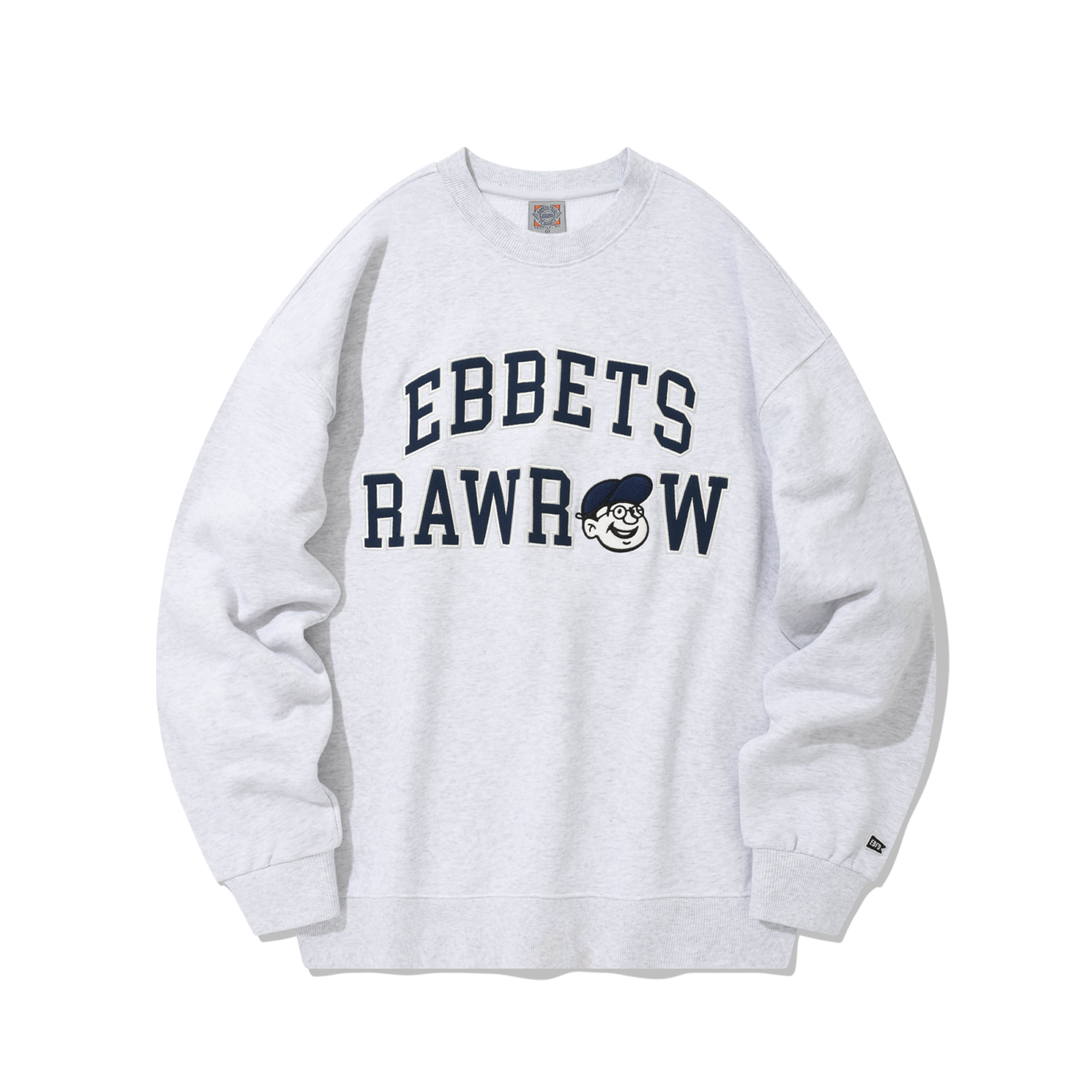 RAWROW X EBBETS FIELD SWEAT SHIRT 009 LIGHT GRAY