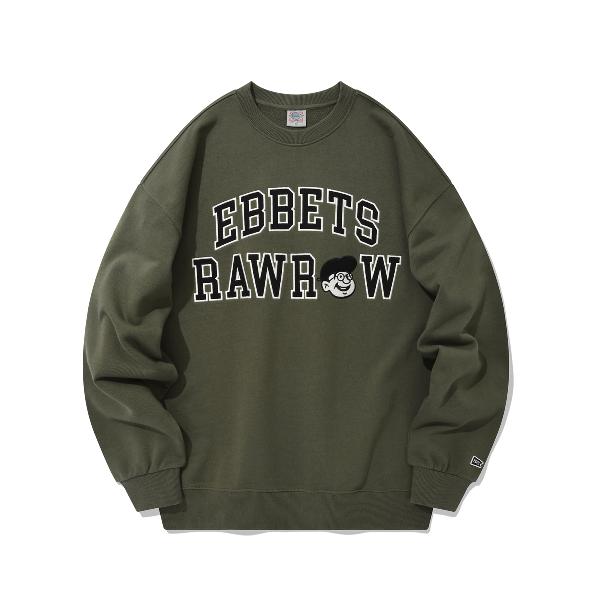 RAWROW X EBBETS FIELD SWEAT SHIRT 009 OLIVE